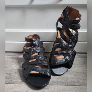 Schuler & Sons Anthropologie Black Sandals